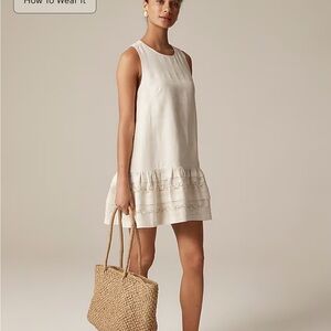 XS Tall Jcrew Maxine Ruffle Trim Dress
